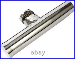 4-Pack Fishing Rod Holder, Stainless Tournament Style Clamp on Rod Holder, Rail