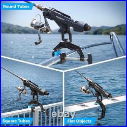 4 Pack Fishing Rod Holders for Boat, Fishing Rod Holder with Enlarge Clamp