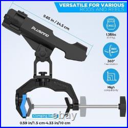 4 Pack Fishing Rod Holders for Boat, Fishing Rod Holder with Enlarge Clamp