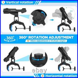4 Pack Fishing Rod Holders for Boat, Fishing Rod Holder with Enlarge Clamp