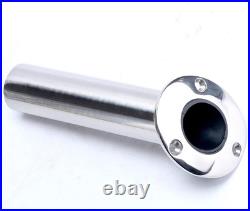 4-Pack Heavy 316 Duty Stainless Steel Rod Holders with Drain, Flush Mount Fishin