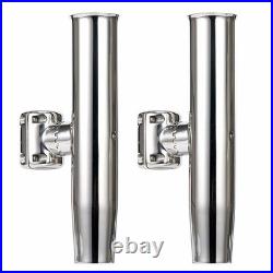 4 Pack Stainless Steel Clamp on Fishing Rod Holder for Rails 1-1/2 to 1-3/4