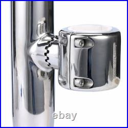 4 Pack Stainless Steel Clamp on Fishing Rod Holder for Rails 1-1/2 to 1-3/4