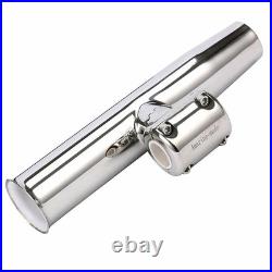 4 Pack Stylish Stainless Steel Clamp on Fishing Rod Holder for Rails 7/8 to 1