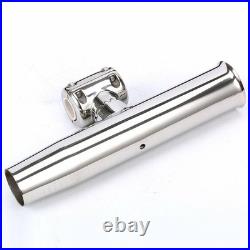 4 Pack Stylish Stainless Steel Clamp on Fishing Rod Holder for Rails 7/8 to 1