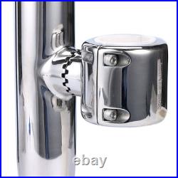 4-Pack Stylish Stainless Steel Clamp on Fishing Rod Holder for Rails 7/8 to 1 4-Pack Stylish Stainless Steel Clamp on Fishing Rod Holder for Rails 7/8 to 1