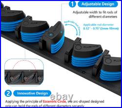 4 Pack Vertical Fishing Rod Rack, Wall Mounted Fishing Rod Holder, 4