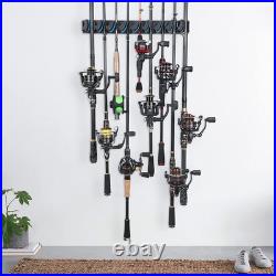 4 Pack Vertical Fishing Rod Rack, Wall Mounted Fishing Rod Holder, 4