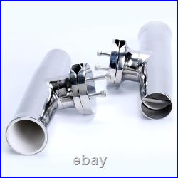 4 Pcs Fishing Rod Holder, Stainless Tournament Style Clamp on Rod Holder, Rail M