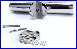 4 Pcs Fishing Rod Holder, Stainless Tournament Style Clamp on Rod Holder, Rail M