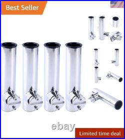 4-Piece Stainless Clamp Fishing Rod Holder Set for Boats Adjustable & Durable
