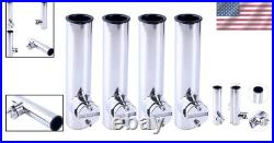 4-Piece Stainless Clamp Fishing Rod Holder Set for Boats Adjustable & Durable