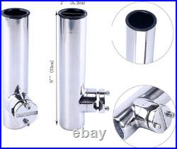 4-Piece Stainless Clamp Fishing Rod Holder Set for Boats Adjustable & Durable