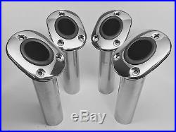 4 Pieces Stainless Steel 304 Fishing Rod Holder 9.5 Flush Mount 30° Degree