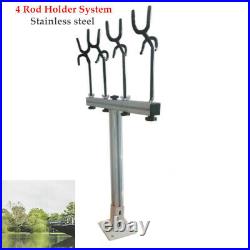 4 Rod Holder System Fishing Rod Holders For Boat Marine Yaht Stainless Steel Kit
