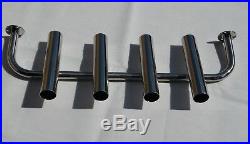 4 TUBE STAINLESS STEEL 316 BOAT FISHING ROD HOLDER (40mm tube)