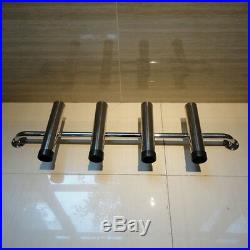 4 Tube 304 Stainless Steel Rocket Launcher Outfitting Boat Fishing Rod Holder