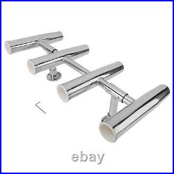 4 Tube Adjustable Stainless Rocket Launcher Rod Holder Can Be Rotated 360 Degree