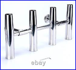 4 Tube Adjustable Stainless Rocket Launcher Rod Holders, Can Be Rotated 360 Deg