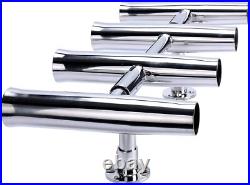 4 Tube Adjustable Stainless Steel 304 Rocket Launcher Boat Fishing Rod Holder