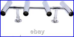 4 Tube Adjustable Stainless Steel 304 Rocket Launcher Boat Fishing Rod Holder
