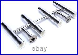 4 Tube Adjustable Stainless Steel 304 Rocket Launcher Boat Fishing Rod Holder