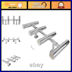 4 Tube Stainless Steel Rocket Launcher Rod Holders 360° Adjustable Fishing Gea