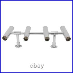 4 Tube Stainless Steel Rocket Launcher Rod Holders 360° Adjustable Fishing Gea