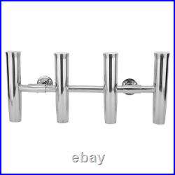 4 Tube Stainless Steel Rocket Launcher Rod Holders 360° Adjustable Fishing Gea