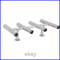 4 Tube Stainless Steel Rocket Launcher Rod Holders 360° Adjustable Fishing Gea