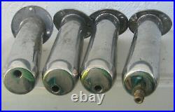 4 Vintage Lee's High Quality HD Fishing Rod Holders Boat Stainless Steel