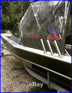 4 per side Aluminum Jet Boat custom weld Polished Fishing Rod Holders brand new