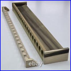 40 Fishing Rod Rack, Wall Mount Pole Holder, Solid Poplar Wood, Unfinished 40 Fishing Rod Rack, Wall Mount Pole Holder, Solid Poplar Wood, Unfinished