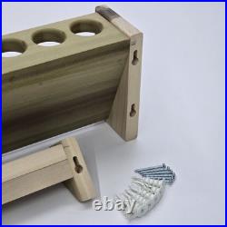 40 Fishing Rod Rack, Wall Mount Pole Holder, Solid Poplar Wood, Unfinished