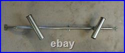 48 Boat Stern SS Rail With 2 Swivel Rod Holders. Are in execellint condition