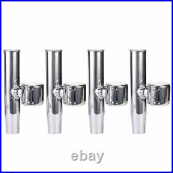 4PCS 316 Stainless Steel Clamp on Boat Fishing Rod Holder for Rails 7/8 to 1