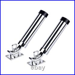 4PCS 360 Degree Boat Fishing Rod Holder Rotation Stainless Steel Outrigger