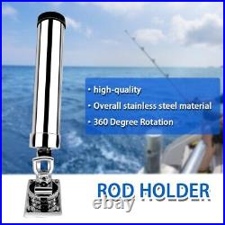 4PCS Boat Fishing Rod Holder Stainless Steel 360 Degree Rotation Outrigger 4PCS Boat Fishing Rod Holder Stainless Steel 360 Degree Rotation Outrigger