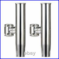 4PCS Marine Stainless Steel Fishing Rod Holder for Rails 1-1/2 to 1-3/4 US