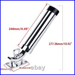 4PCS Stainless Steel Boat Fishing Rod Holder 360 Degree Rotation Outrigger