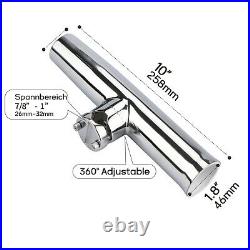 thumbnail image 2 of Hoffen 4-Pack 316 Stainless Steel Rod Holders For Boat, Kayak, RV – Adjustable Clamp 7/8” To 1” Rail 2 of 6