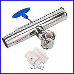 4Pack Adjustable Stainless Steel Clamp on Fishing Rod Holder 1-1/2 to 1-3/4