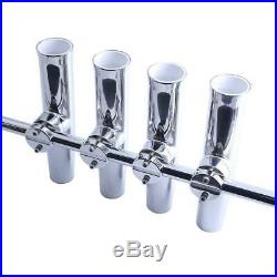 4Pcs Fishing Rod Holder For Boat Truck Marine Stainless Steel Fit 7/8''-1'' Rail