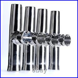 4Pcs Fishing Rod Holder, Stainless Steel Rail Mount Fishing Pole Holders 4Pcs Fishing Rod Holder, Stainless Steel Rail Mount Fishing Pole Holders