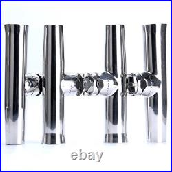 4Pcs Fishing Rod Holder, Stainless Steel Rail Mount Fishing Pole Holders 4Pcs Fishing Rod Holder, Stainless Steel Rail Mount Fishing Pole Holders