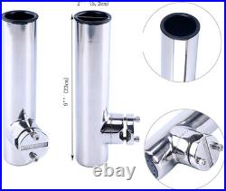 4Pcs Lower Clamp Fishing Pole Rod Holder for Boat, Stainless Clamp on Fishing Ro 4Pcs Lower Clamp Fishing Pole Rod Holder for Boat, Stainless Clamp on Fishing Ro