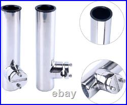 4Pcs Lower Clamp Fishing Pole Rod Holder for Boat, Stainless Clamp on Fishing Ro 4Pcs Lower Clamp Fishing Pole Rod Holder for Boat, Stainless Clamp on Fishing Ro