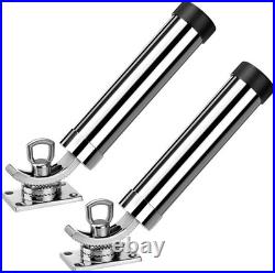 4X 316 Stainless Steel Boat Fishing Rod Holder 360 Degree Adjustable Deck-Mount