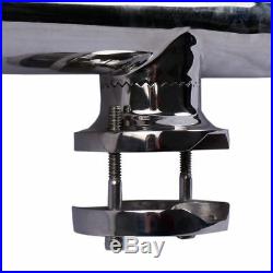 4X Boat Stainless Steel Rail Mount Fishing Rod Holder Clamp-on 1-1/4 to 2 Tube