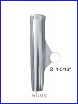 4pc Weld On Fishing Rod Holder Coped Blade for 1-5/16 OD Pipe Polished Aluminum